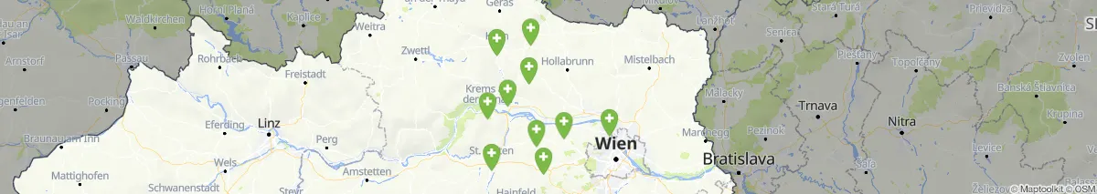 Kartenansicht für Apotheken-Notdienste in der Nähe von Ravelsbach (Gemeinde, Niederösterreich) (105)